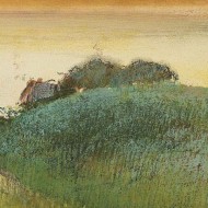 Wheat Field and Green Hill - Degas, Edgar