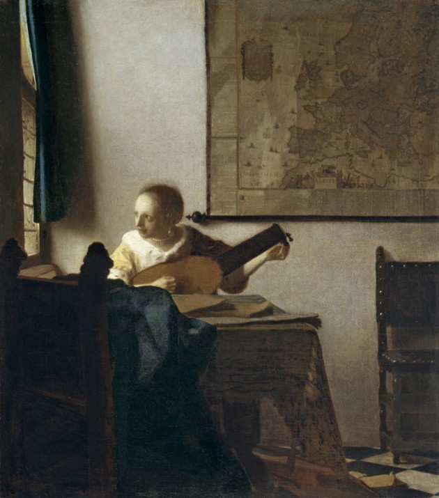 Johannes Vermeer (Dutch, 1632–75), Woman with a Lute, ca. 1662–63