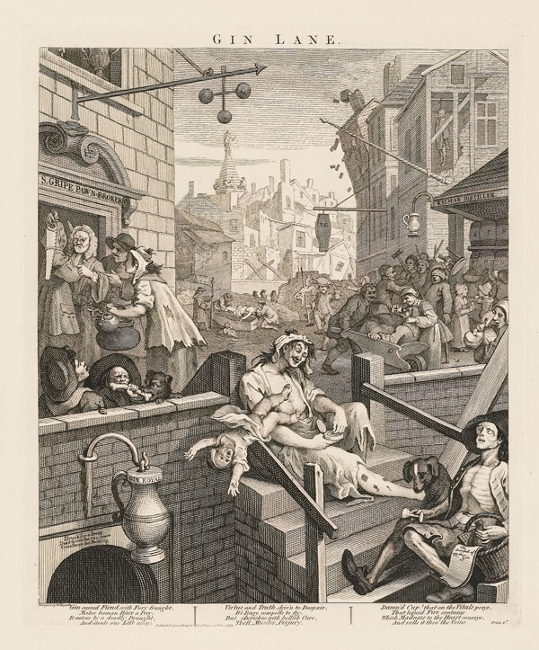 Hogarth's print of "Gin Lane"