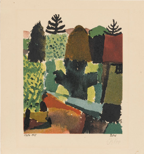 Klee's 1922 artwork titled park