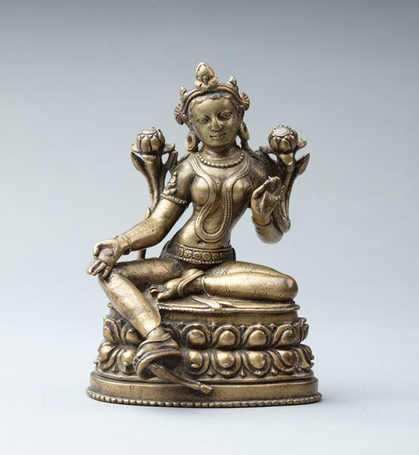 Brass sculpture of the goddess Tara