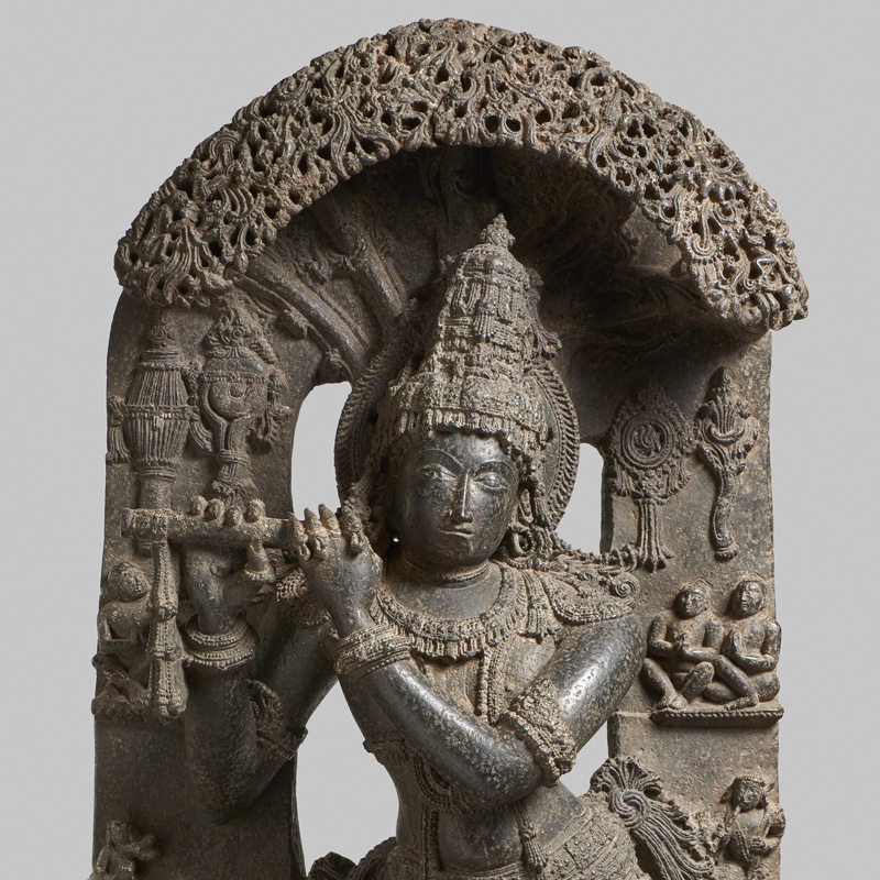 Krishna Fluting in Vrindavan