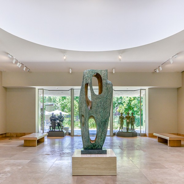 Barbara Hepworth’s "Rock Form (Porthcurno)" in the Main Entrance Gallery