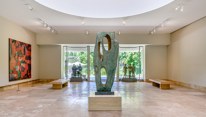 Barbara Hepworth’s "Rock Form (Porthcurno)" in the Main Entrance Gallery