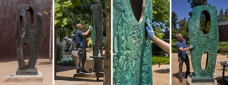 Head of Conservation and Installations John Griswold at work. Photos by Elon Schoenholz.
