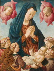 Botticini's Virgin and Child with Four Angels and Two Cherubim painting