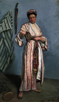 Bazille's painting of a young woman getting dressed