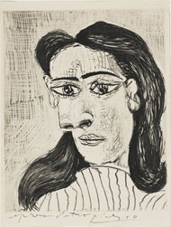Picasso's Aquatint of Head of Woman, No. 3 (Dora Maar)