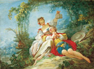 Fragonard's Happy Lovers painting