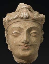 Head of a Bodhisattva or Deity, 4th-5th century