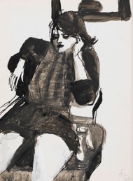 Frank Lobdell's 1966 drawing titled Figure Drawing Series Number 33