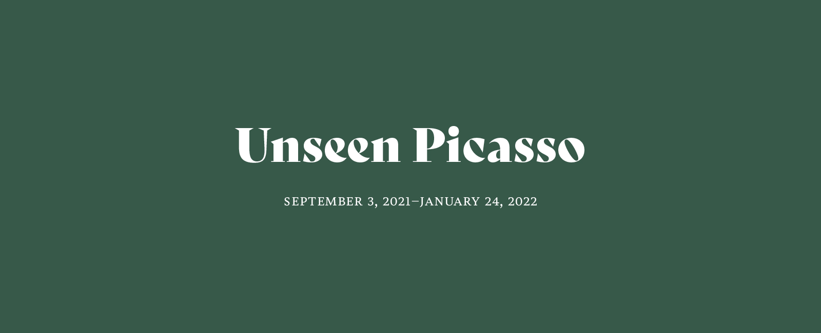 Unseen Picasso exhibition banner